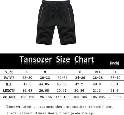 Mens Athletic Shorts with Zip Pockets